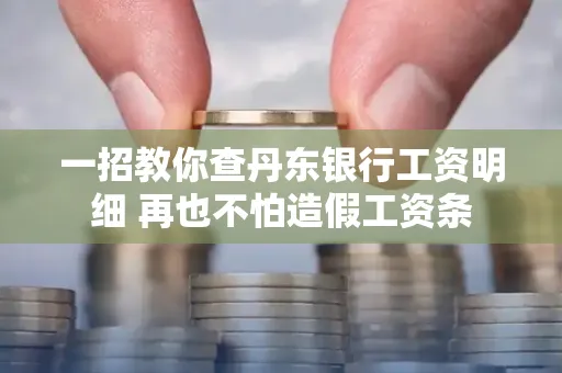 一招教你查丹东银行工资明细 再也不怕造假工资条